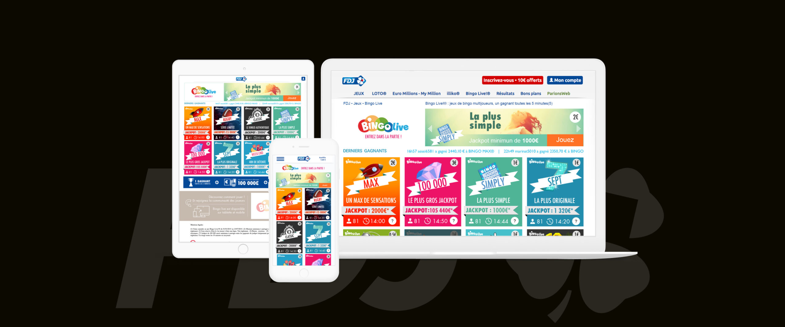 FDJ Bingo Live &mdash; Refonte UX/UI